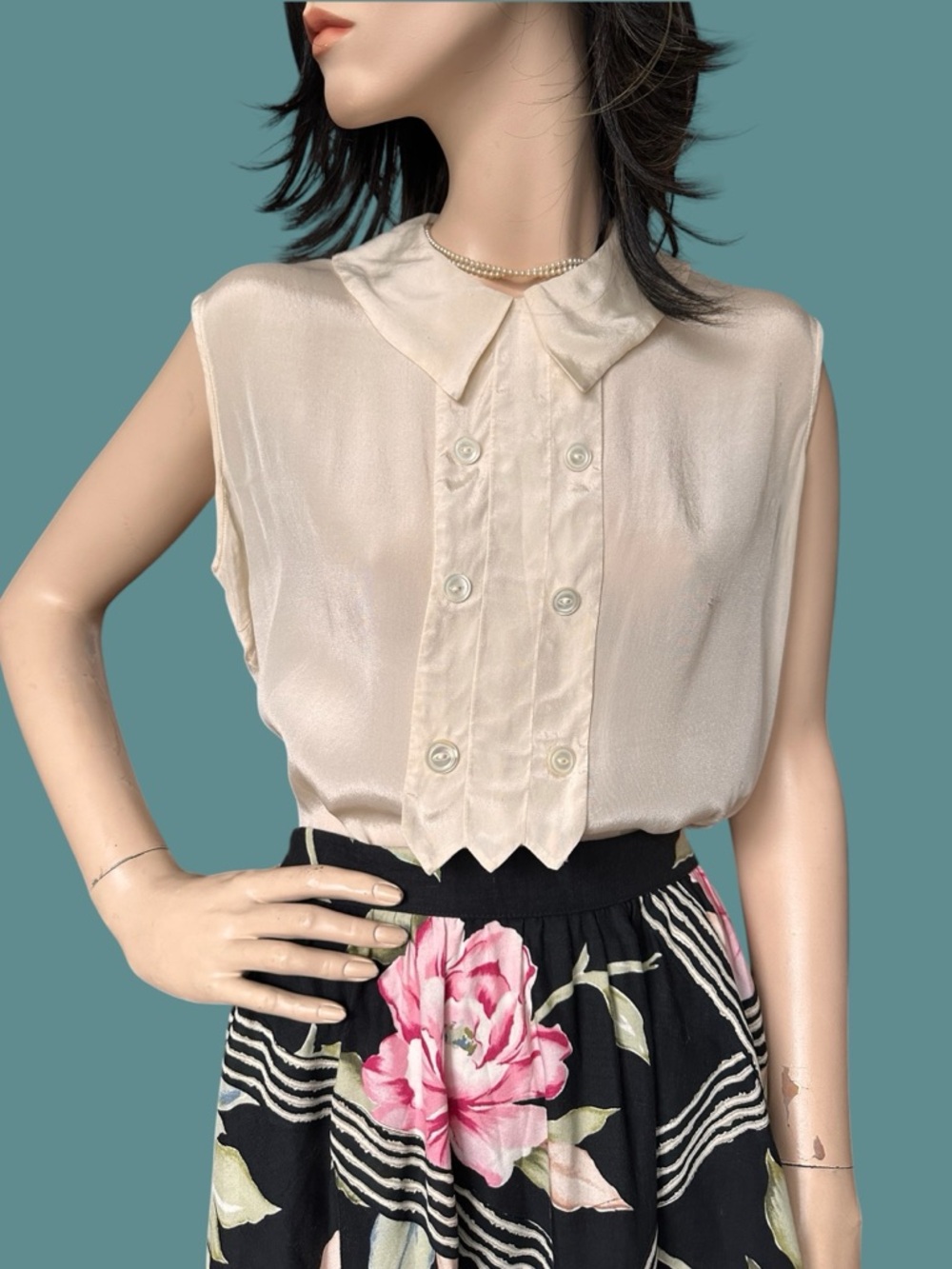 Antique 1920s Sleeveless Blouse